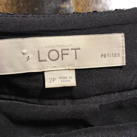 Ann Taylor LOFT Petites Wool Blend Skirt w/ Sequin - Picture 3 of 8